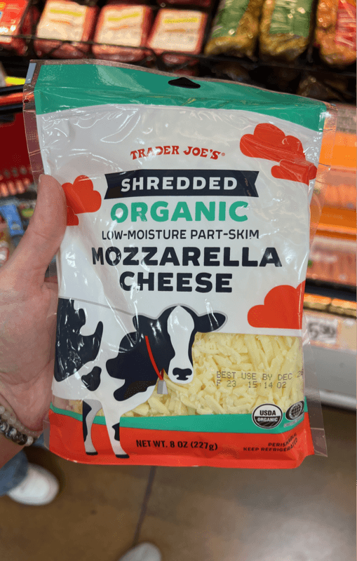 Trader Joe'S Shredded Organic Low-Moisture Part-Skim Mozzarella Cheese