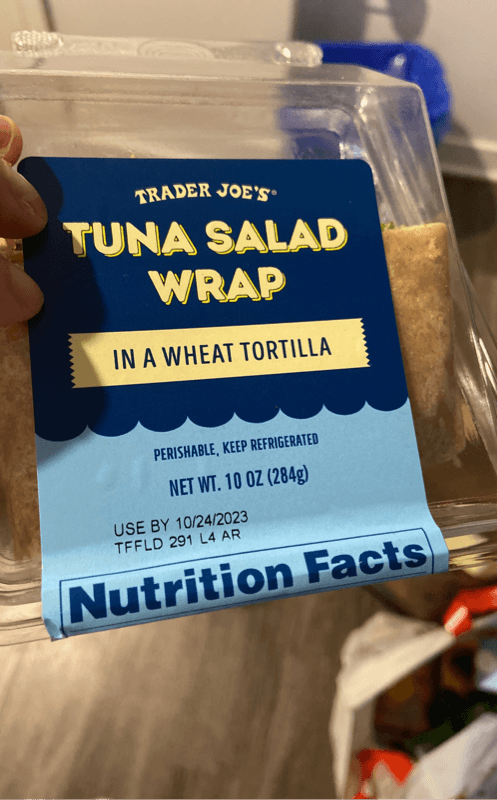Trader Joe'S Tuna Salad Wrap In A Wheat Tortilla