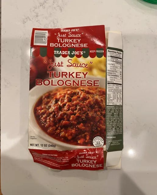 Is it Gluten Free? Trader Joe's Just Sauce Turkey Bolognese
