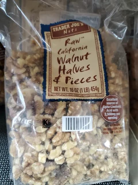 Trader Joe'S Raw California Walnut Halves &