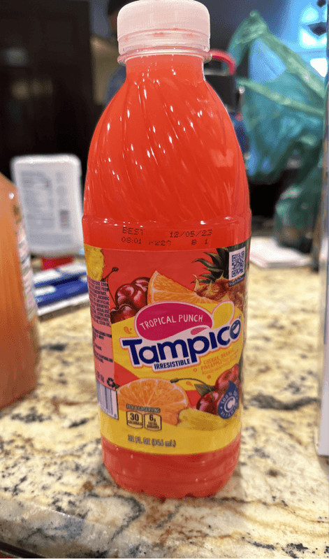 Tampico Irresistible Cherry, Orange, Pineapple Tropical Punch