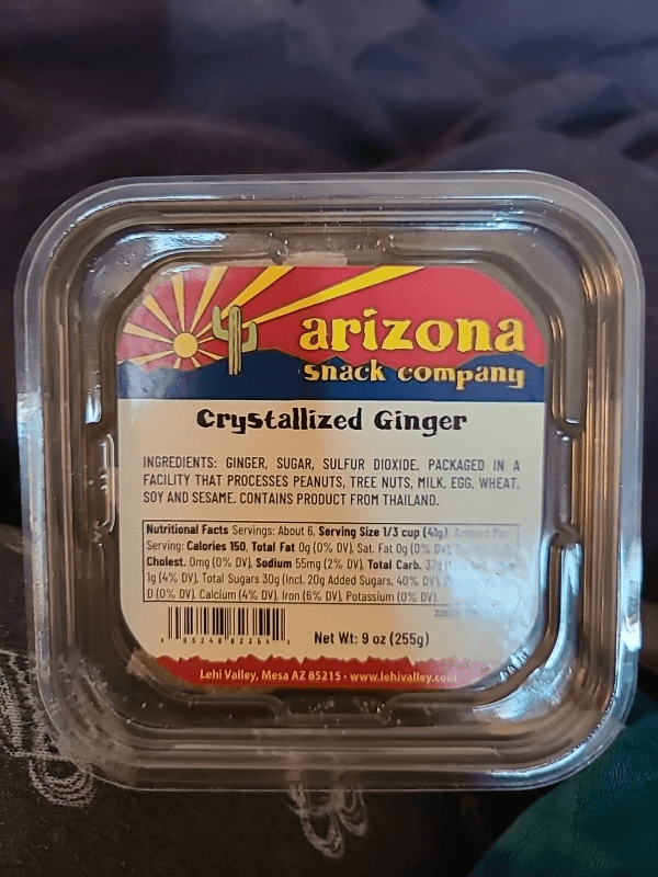 Arizona Snack Company Crystallized Ginger