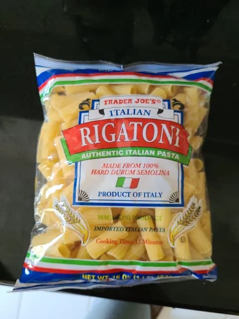 Trader Joe's Italian Rigatoni Pasta