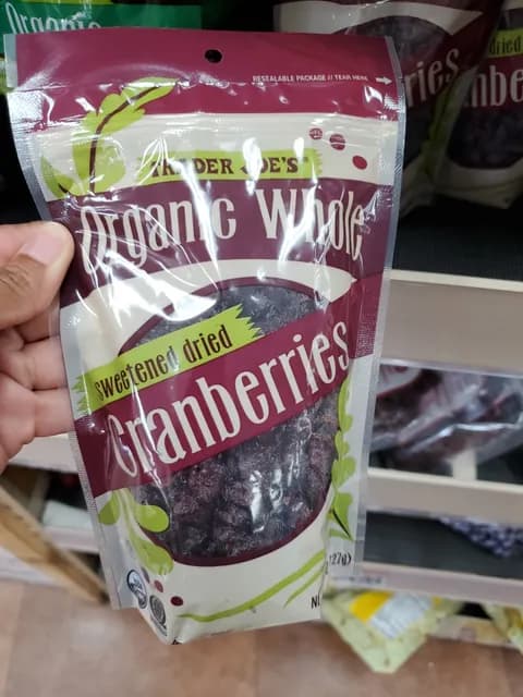Trader Joe'S Organic Whole Sweetened Dried Cranberries