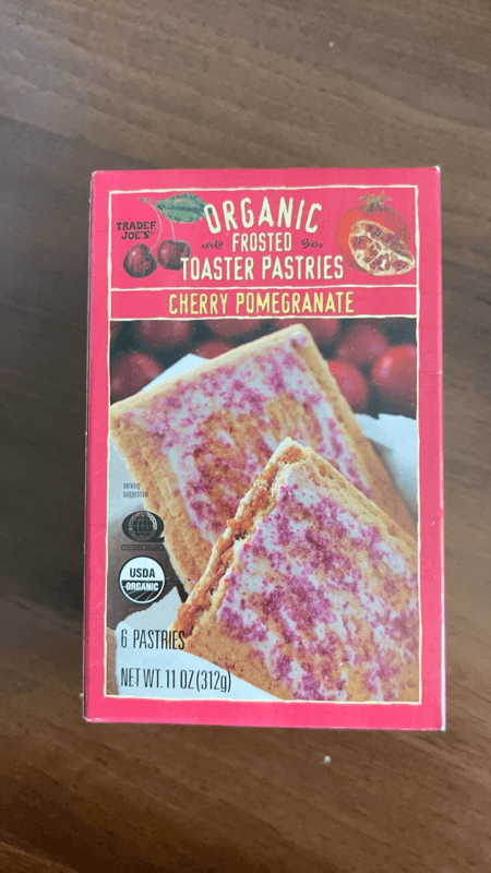 Trader Joe'S Organic Frosted Toaster Pastries Cherry Pomegranate