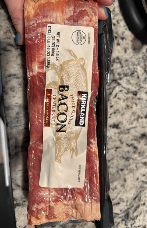 Kirkland Signature Thick Sliced Bacon Center Cut Hickory Smoked