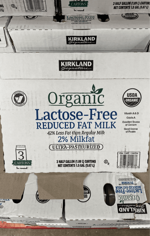 Kirkland Signature Organic Lactose-Free Ultra Pasteurized Reduced Fat Milk