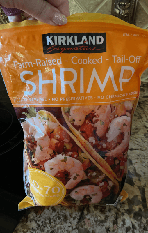 Kirkland Signature Farm-Raised - Cooked - Tail-Off Shrimp