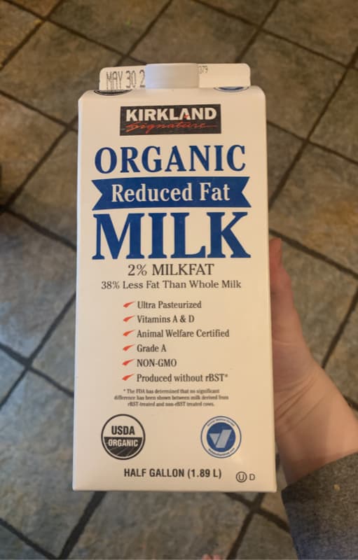 Kirkland Signature Organic Reduced Fat Milk 2% Milkfat