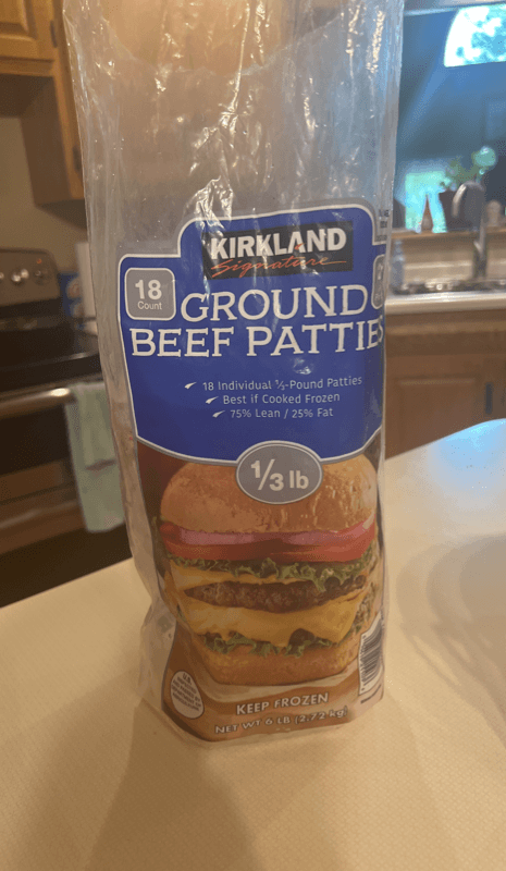 Kirkland Signature Ground Beef Patties B