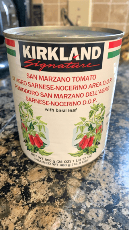 Kirkland Signature San Marzano Tomato With Basil Leaf