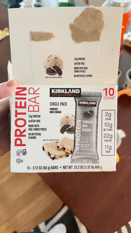 Kirkland Cookies And Cream Protein Bar