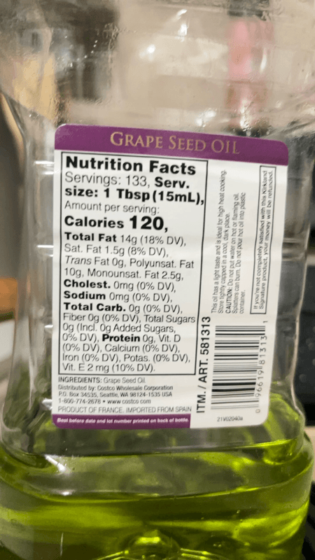 Kirkland Signature Grape Seed Oil
