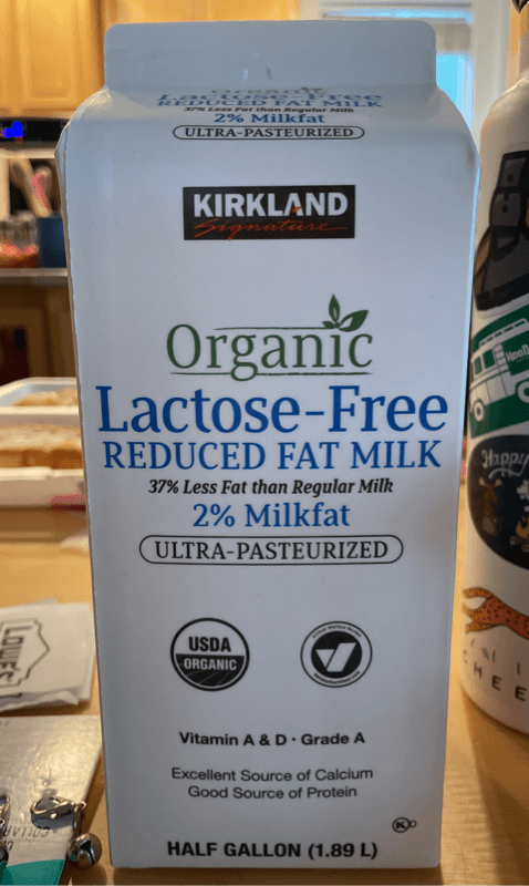 Kirkland Signature Organic Lactose-Free Reduced Fat Milk