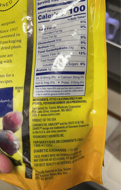Kirkland Signature Sunsweet Dried Plums