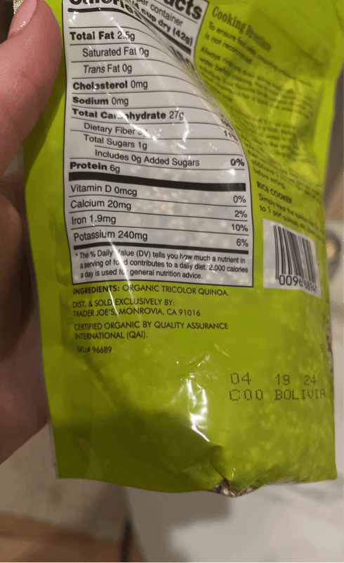 Trader Joe'S Organic Tricolor Quinoa