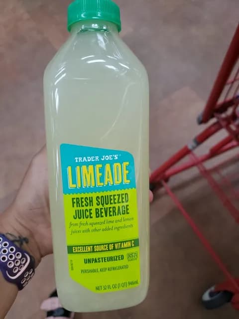 Trader Joe'S Limeade Fresh Squeezed Juice Beverage