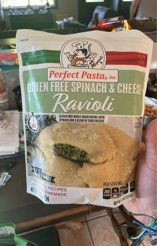 Perfect Pasta Inc. Gluten Free Spinach & Cheese Ravioli