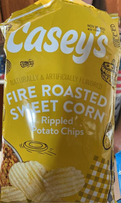 Casey'S Fire Roasted Sweet Corn Rippled Potato Chips
