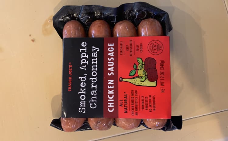 Trader Joe'S Smoked, Apple Chardonnay Chicken Sausage
