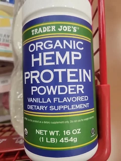 Trader Joe'S Organic Hemp Protein Powder Vanilla Flavored Dietary Supplement