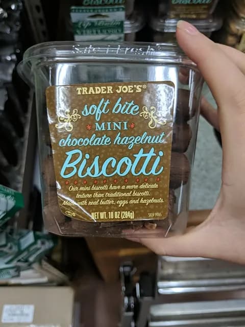 Is it Tree Nut Free? Trader Joe's Soft Bite Mini Chocolate Hazelnut Biscotti