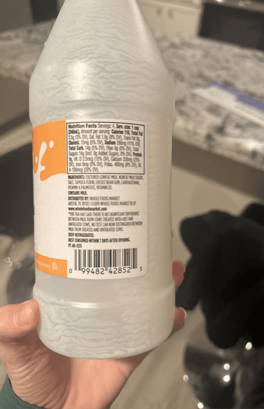 365 Whole Food Market Cultured Lowfat Buttermilk