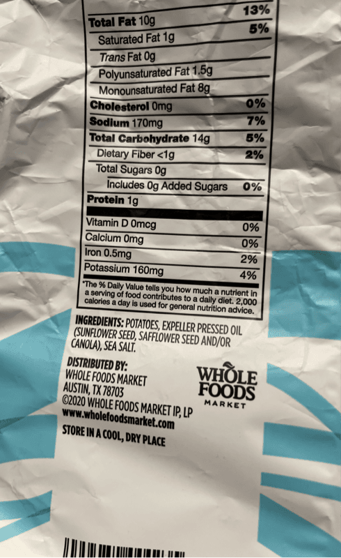 365 Whole Foods Market Sea Salt Rippled Potato Chips