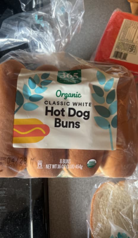 365 Whole Foods Market Organic Classic White Hot Dog Buns