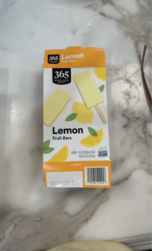 365 Whole Foods Market Lemon Fruit Bars