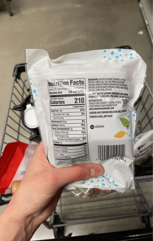 365 Whole Foods Market Sea Salt & Vinegar Almonds