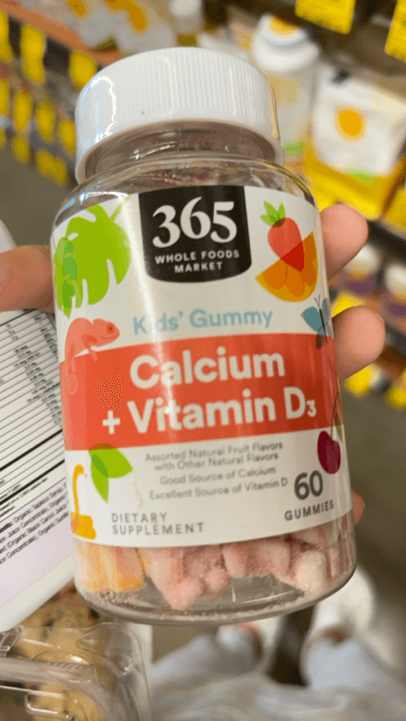 365 Whole Foods Market Kids' Gummy Calcium + Vitamin D3 Dietary Supplement