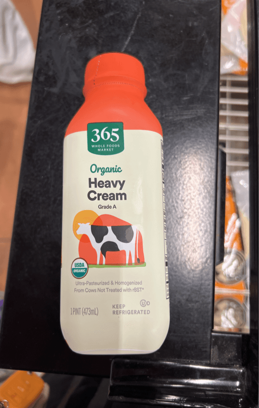 365 Whole Foods Market Organic Heavy Cream Grade A