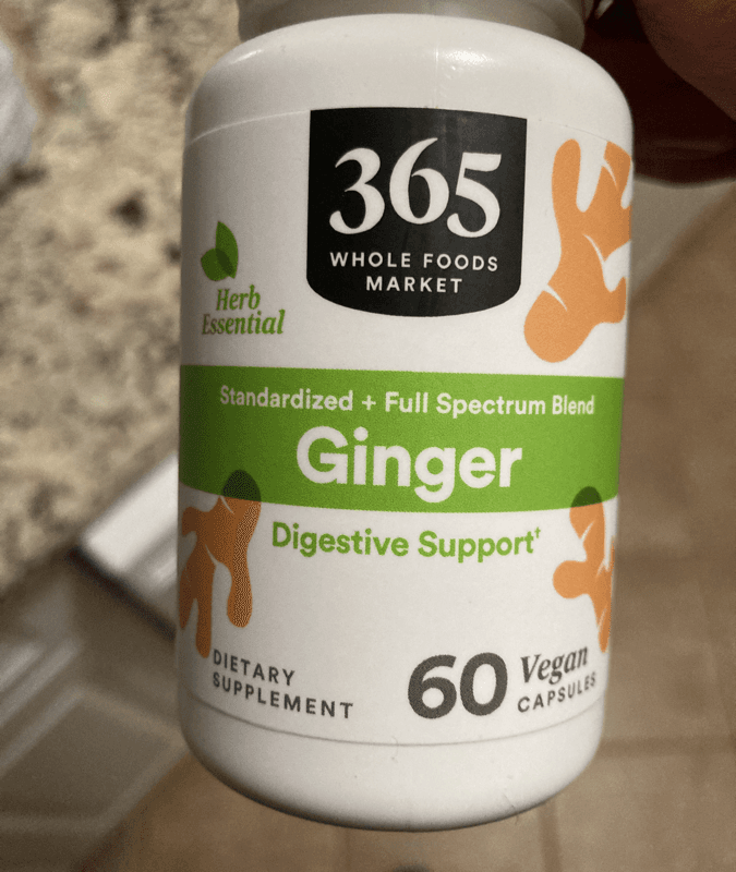 365 Whole Food Market Ginger Digestive Support Dietary Supplement 60 Vegan Capsules