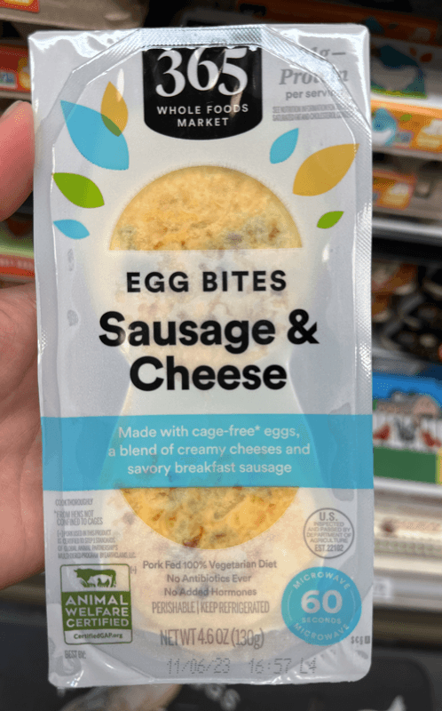 365 Whole Foods Market Egg Bites Sausage & Cheese