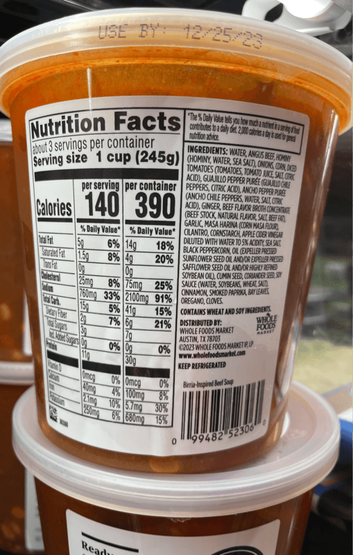 Whole Foods Market Birria-Inspired Beef Soup With Hominy
