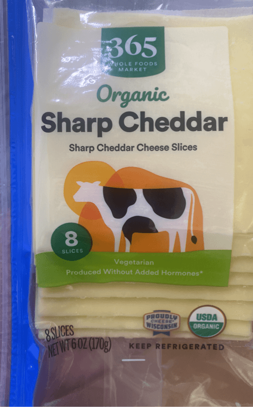 365 Whole Foods Market Organic Sharp Cheddar Cheese