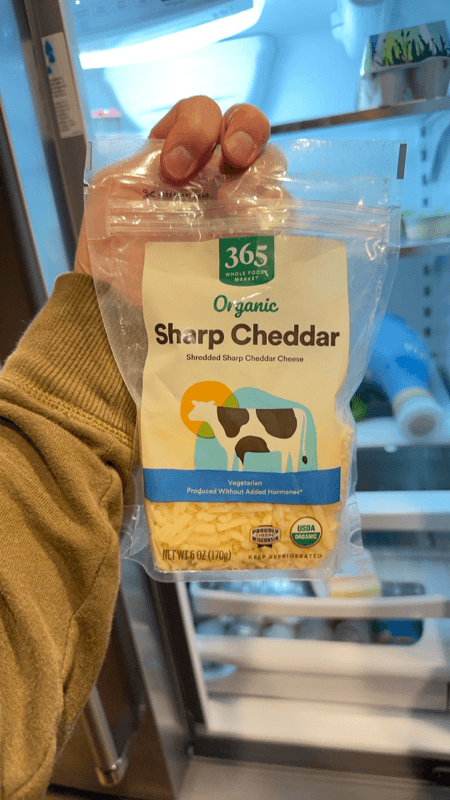 365 Whole Foods Market Organic Shredded Sharp Cheddar Cheese