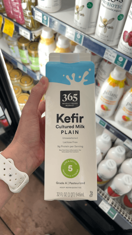 365 Whole Foods Kefir Plain Unsweetened Cultured Milk