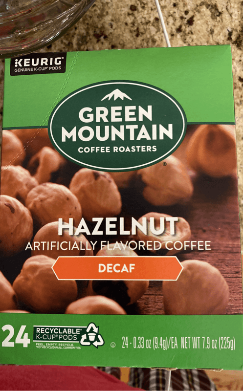 Keurig Green Mountain Coffee Roasters Hazelnut Decaf