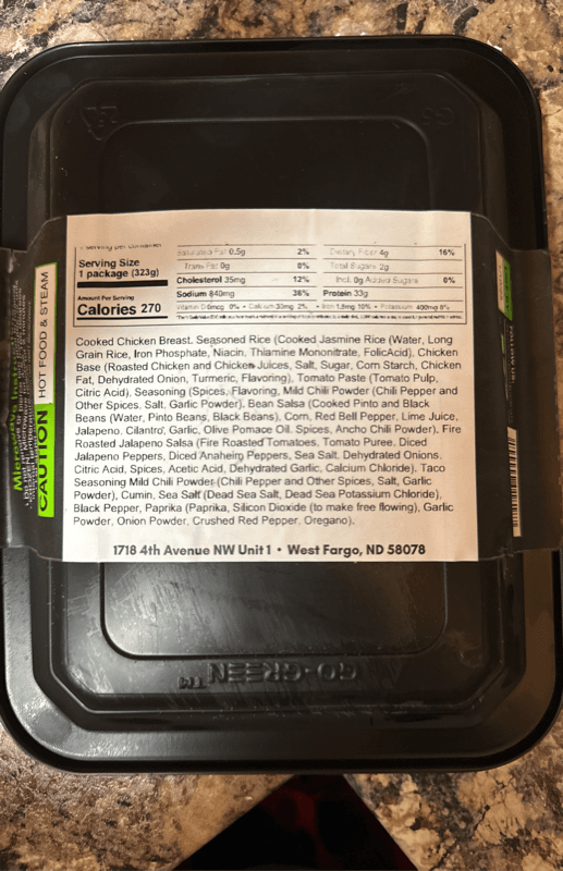 Power Plate Chicken Burrito Bowl