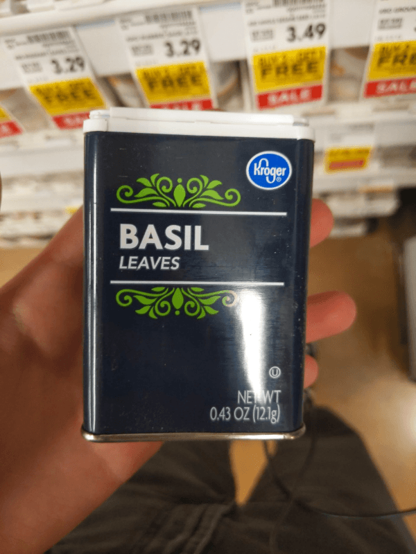 Kroger Basil Leaves