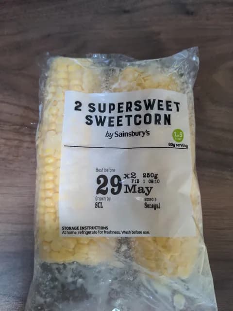 Sainsbury'S 2 Supersweet Sweetcorn