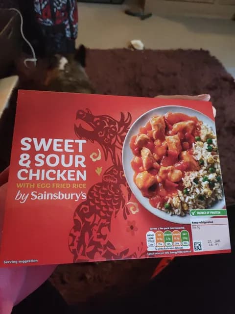 Sainsbury'S Sweet & Sour Chicken With Egg Fried Rice