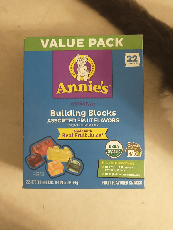 Annie'S Organic Building Blocks Fruit Flavored Snacks, Assorted Fruit Flavors