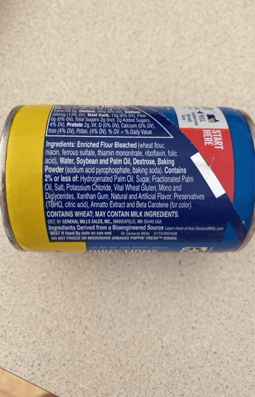 Pillsbury Flaky Layers Butter Tastin' Butter Flavor 5 Biscuits