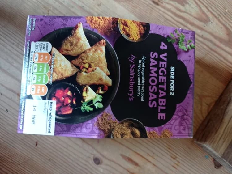 Sainsbury'S 4 Vegetable Samosas