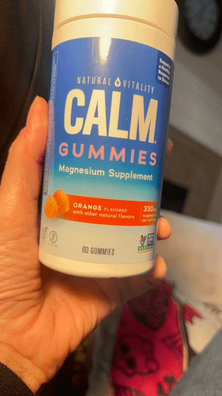Natural Vitality Calm Gummies Magnesium Supplement Orange Flavor 60 Gummies