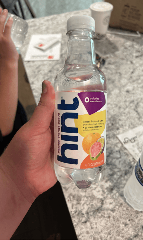 Hint Water Infused With Passionfruit + Orange + Guava Essences
