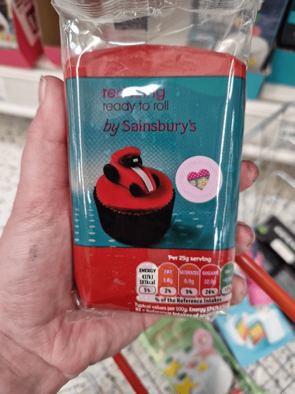 Ready To Roll Red Icing By Sainsbury'S